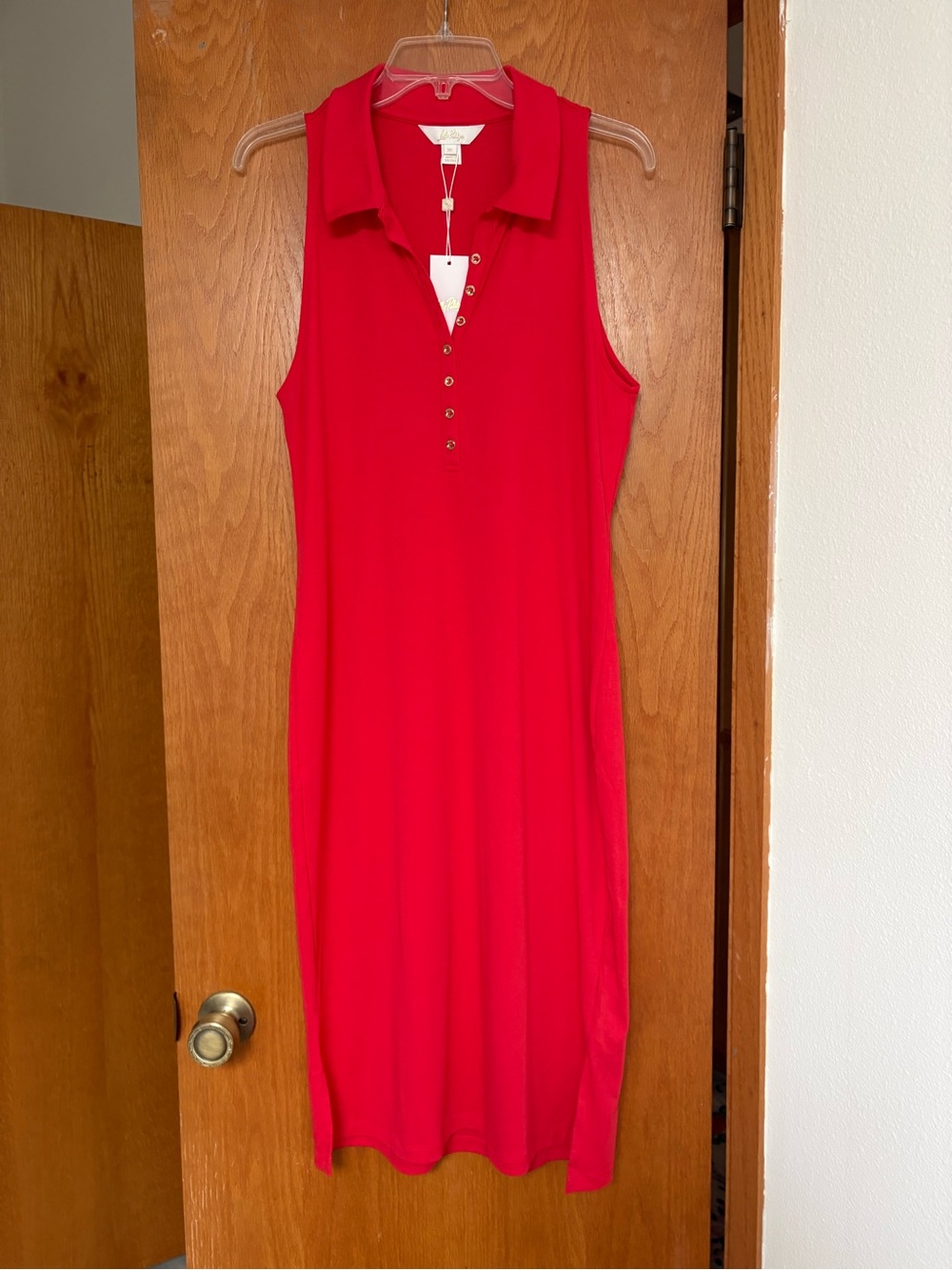 NWT Lilly Pulitzer Reema sleeveless polo dress Mizner Red XL